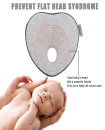 Newborn 3 Months Baby Head Shaping Pillow Cushion for Flat Head Syndrome Prevention Prevent Plagiocephaly Grey